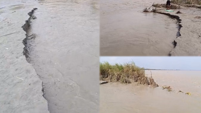 हस्तिनापुर में गंगा कटान से फसल और जमीन बर्बाद, हजारों किसान प्रभावित