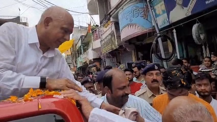 स्वागत कार्यक्रम में चक्कर खाकर गिरे भाजपा प्रदेशाध्यक्ष हेमंत खंडेलवाल