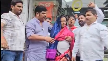 ठाणे में कांग्रेस नेता को पीएम मोदी की फर्जी फोटो शेयर करने पर पहनाई गई साड़ी