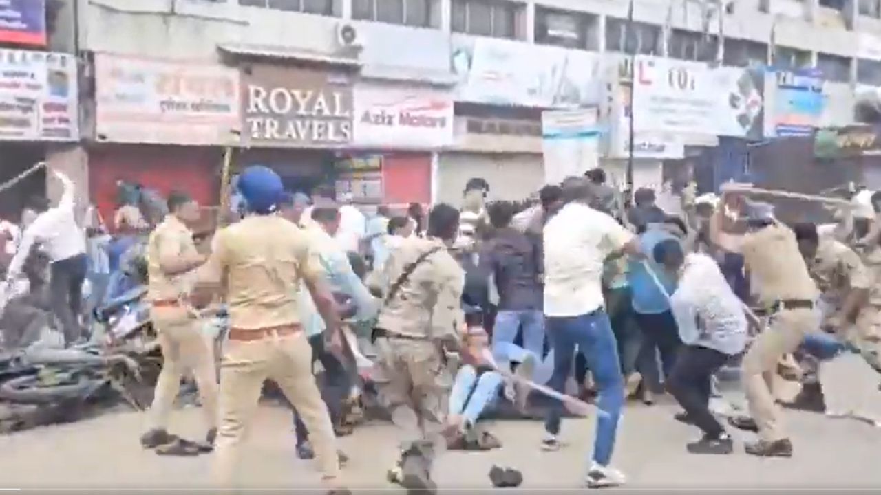 रंगोली विवाद से अहिल्यानगर में तनाव, पुलिस ने 30 लोगों को हिरासत में लिया