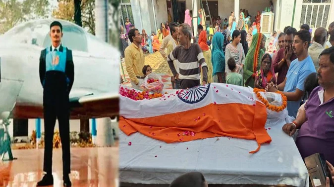 बहराइच में एनडीए कैडेट अंतरिक्ष कुमार सिंह का अंतिम संस्कार, पूरे गांव में शोक की लहर