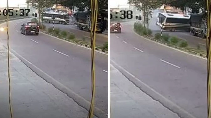 ऊना में हाईवे पर बस अनियंत्रित, तेज रफ्तार ने मचाया हड़कंप; यात्री सुरक्षित