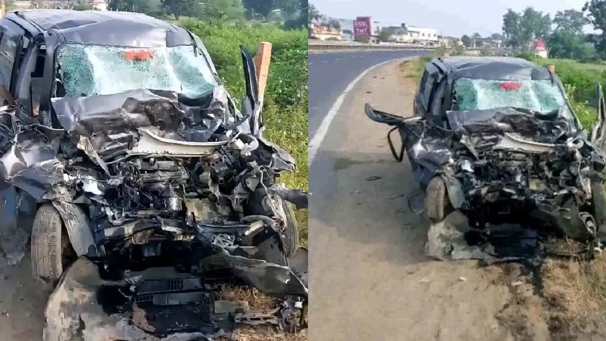 उज्जैन हादसा: कंटेनर से टकराई कार, 3 की मौत, 1 गंभीर रूप से घायल