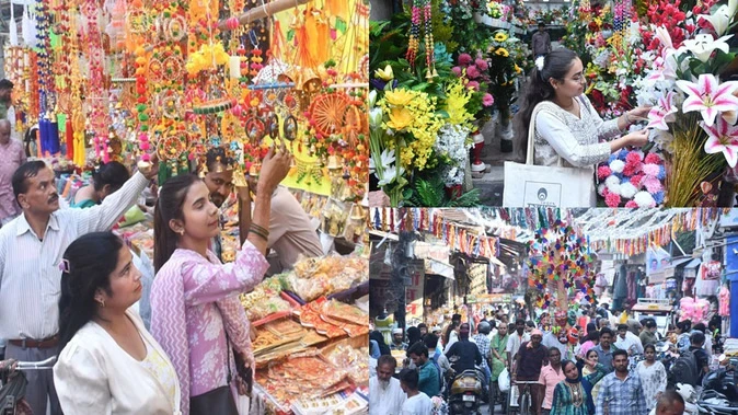 त्योहारों से गुलजार हुए मुरादाबाद के बाजार, सराफा से लेकर इलेक्ट्रॉनिक्स तक बढ़ी बिक्री