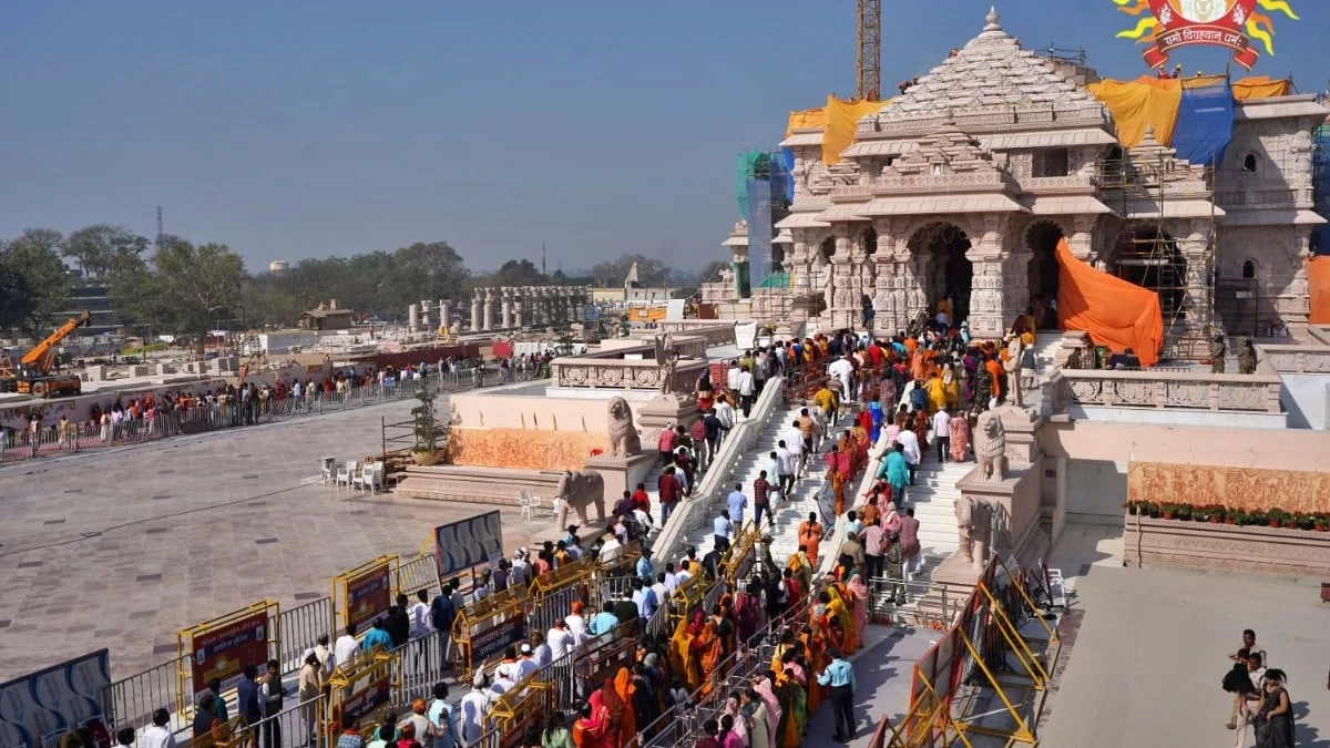 रामलला के दरबार में भक्तों की भीड़, पांच दिनों में सात लाख से अधिक श्रद्धालु पहुंचे अयोध्या