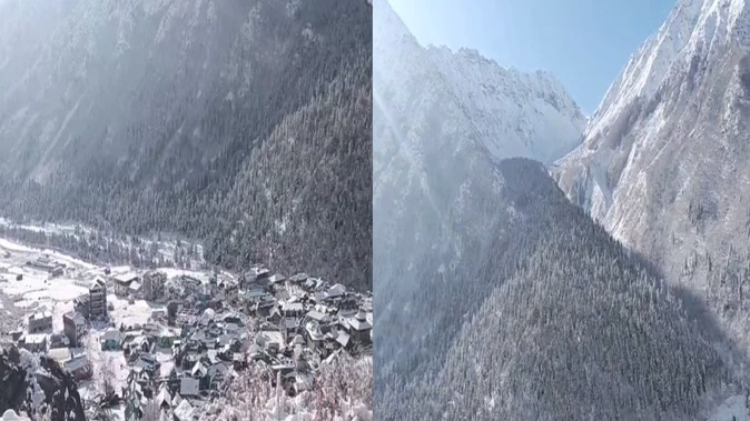 किन्नौर-लाहौल-स्पीति में सीजन की दूसरी बर्फबारी, पहाड़ों ने ओढ़ी बर्फ की चादर