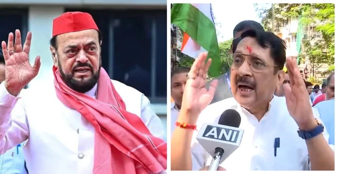 ‘वंदे मातरम्’ न गाने पर अबु आजमी के खिलाफ भाजपा का विरोध प्रदर्शन