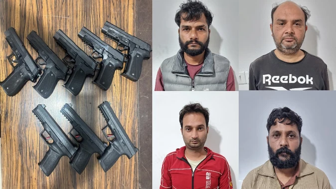 दिल्ली: पाक आईएसआई से जुड़े हथियार तस्करी गिरोह का भंडाफोड़, चार गिरफ्तार