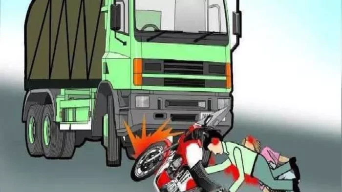 तावली में भीषण हादसा, ट्रक की टक्कर से बाइक सवार युवक की मौत