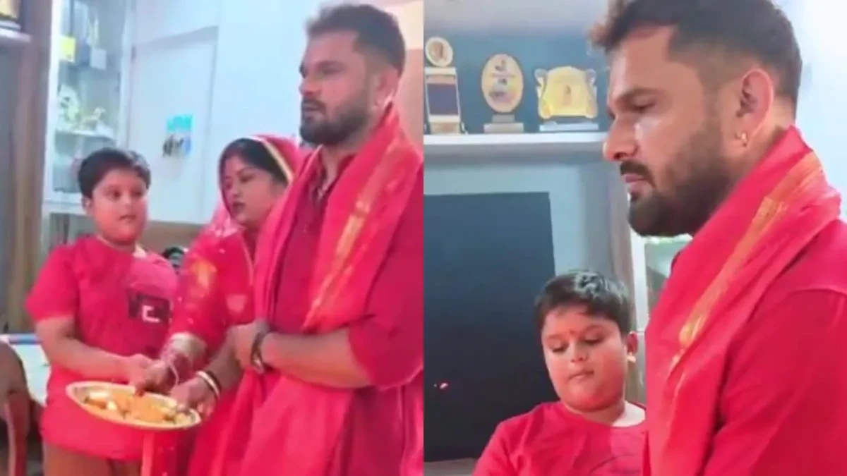 चुनावी शिकस्त के बाद खेसारी लाल की पूजा-अर्चना चर्चा में, ट्रोलिंग का दौर जारी