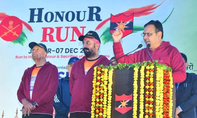 जयपुर में ‘ऑनर रन मैराथन’ का भव्य आयोजन, सीएम ने शहीदों को किया नमन