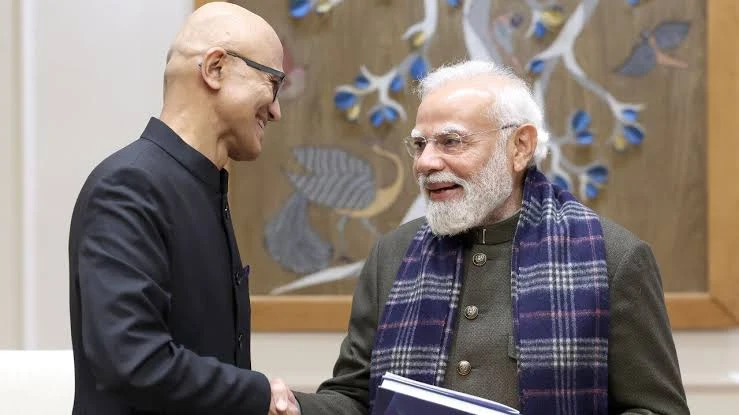माइक्रोसॉफ्ट ने भारत में किया 1.5 लाख करोड़ रुपये निवेश का ऐलान, पीएम मोदी से मिले सत्या नडेला
