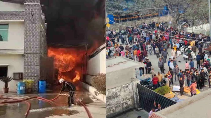 सेलाकुई की परफ्यूम फैक्टरी में भीषण आग, दमकल की कई गाड़ियां मौके पर