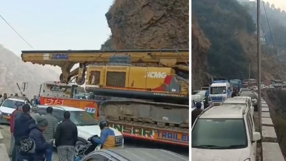 ऋषिकेश-बदरीनाथ हाईवे जाम: ट्राले के कारण 5 किमी लंबी कतार