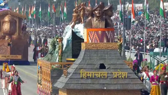 गणतंत्र दिवस पर हिमाचल की झांकी ने दिखाई वीरभूमि की शान