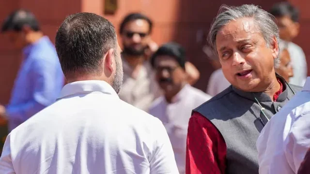 थरूर और राहुल गांधी की मुलाकात, संसद में थरूर बोले- ‘सब ठीक है’