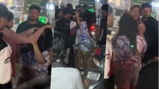 इंदिरापुरम में देर रात सड़क पर दो युवतियों के बीच मारपीट, वीडियो वायरल