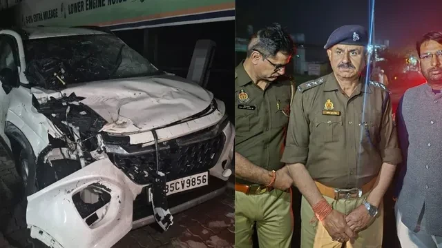 मथुरा में दर्दनाक हादसा: ड्रेन में गिरी कार, चार की मौत