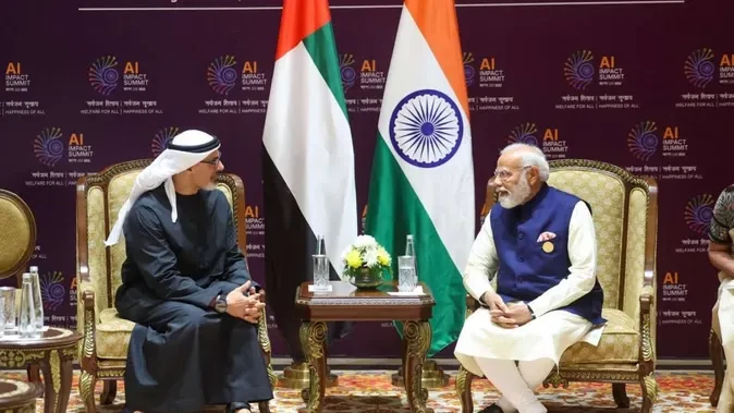 एआई इम्पैक्ट समिट में प्रधानमंत्री मोदी और यूएई क्राउन प्रिंस की द्विपक्षीय बैठक