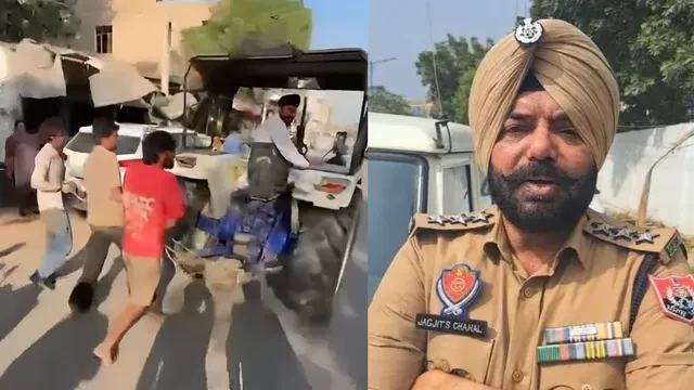 तरनतारन में लूट के आरोपियों को ग्रामीणों ने पकड़ा, ट्रैक्टर से बांधकर घुमाया
