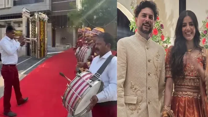 मसूरी में शादी के बाद कानपुर पहुंचे कुलदीप यादव, हुआ भव्य स्वागत