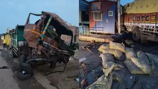 दिल्ली-देहरादून एक्सप्रेसवे पर दो ट्रकों की भिड़ंत, 2 की मौत, 3 गंभीर घायल