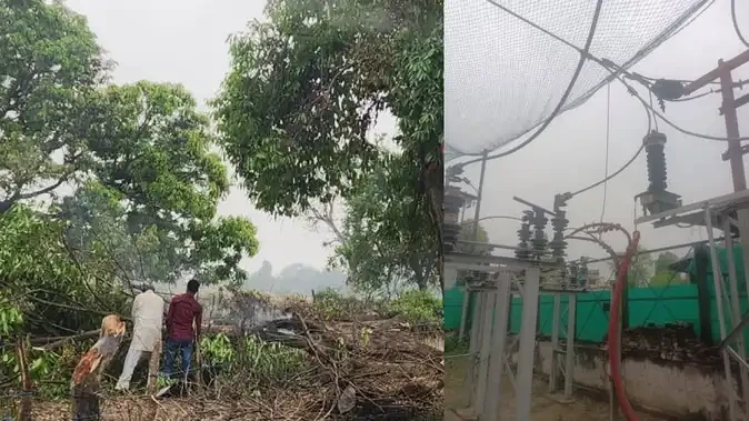 तेज आंधी और बारिश का कहर, लखनऊ के कई इलाकों में बिजली गुल