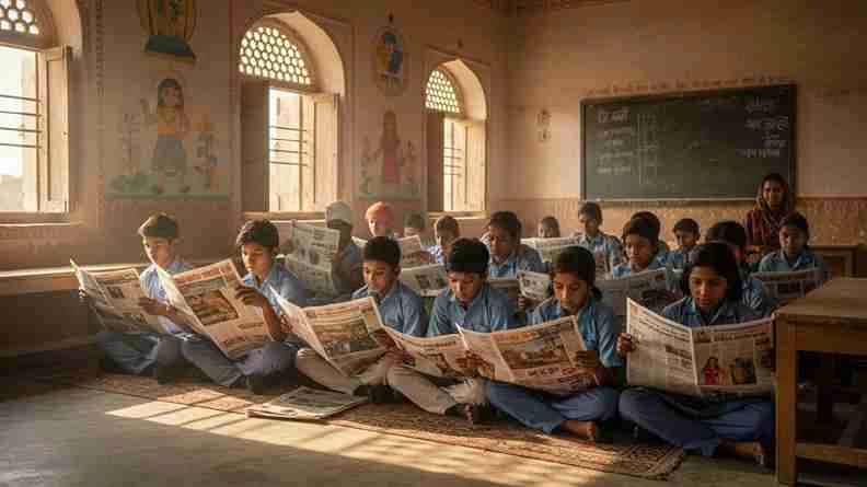 यूपी के स्कूलों में अखबार से होगी पढ़ाई की शुरुआत, मोबाइल पर प्रतिबंध
