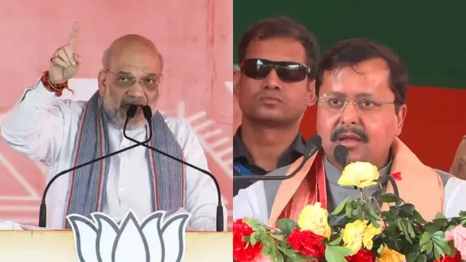असम चुनाव: गोलपारा में अमित शाह की जनसभा, नितिन नवीन ने कामरुप में की रैली