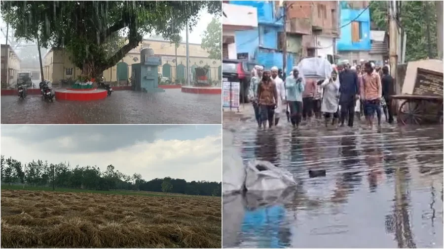बरेली-पीलीभीत में मूसलाधार बारिश, जलभराव के बीच निकला जनाजा