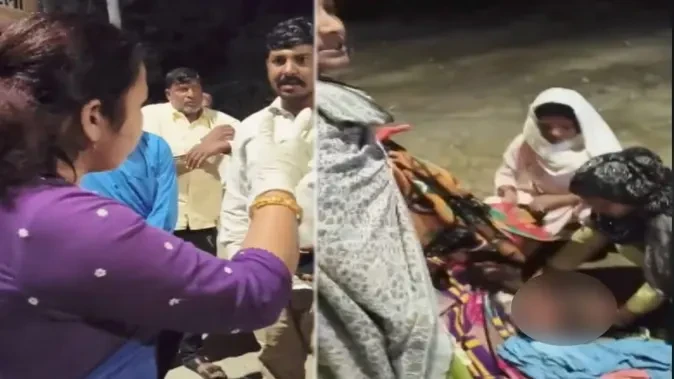 शामली जिला अस्पताल के बाहर महिला ने दिया बच्चे को जन्म, लापरवाही के आरोप