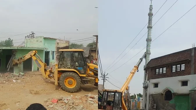 संभल में दूसरे दिन भी बुलडोजर कार्रवाई जारी, नमाज से पहले हटाए गए अवैध निर्माण