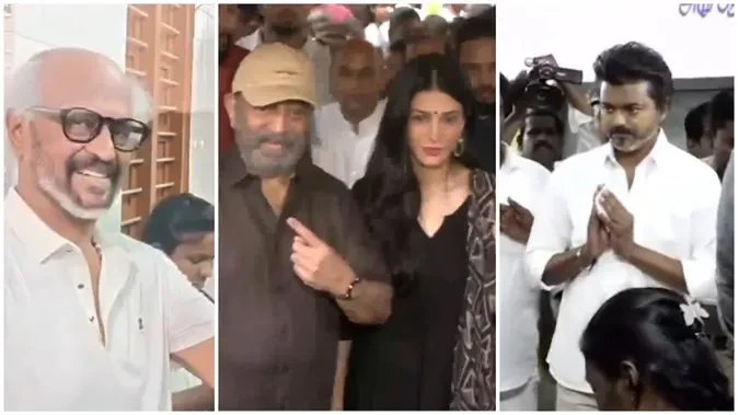तमिलनाडु चुनाव में सितारों का जलवा, रजनीकांत-कमल हासन ने डाला वोट