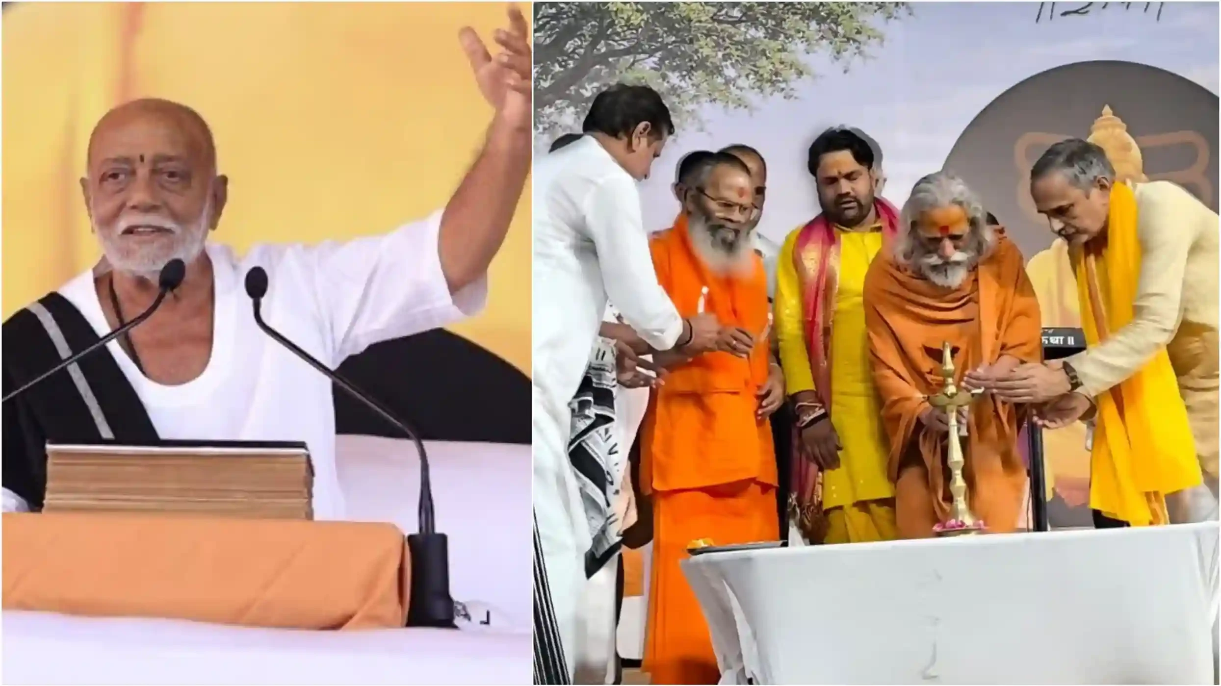 मुजफ्फरनगर: शुकतीर्थ में मुरारी बापू की राम कथा शुरू, उमड़ा श्रद्धालुओं का सैलाब