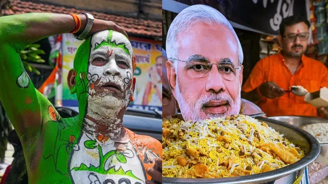 बंगाल में झालमुड़ी वाली सियासत: तस्वीरों में दिखने लगा बदलाव, जश्न में डूबे भाजपा समर्थक
