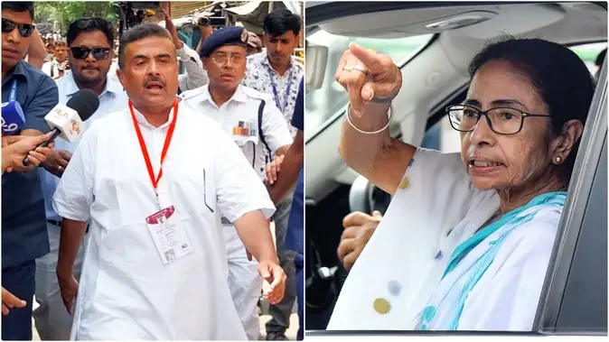 भवानीपुर में हंगामा, ममता बनर्जी और शुभेंदु अधिकारी पहुंचे मतगणना केंद्र