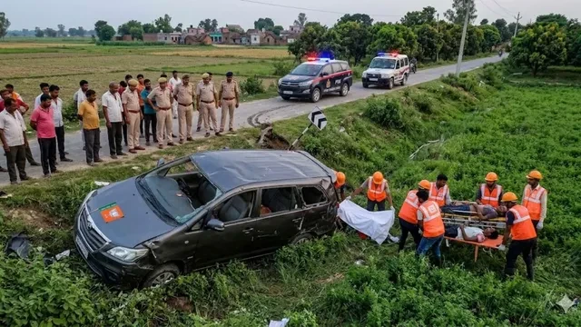 कन्नौज भाजपा नेता की सड़क हादसे में मौत, साथी गंभीर रूप से घायल