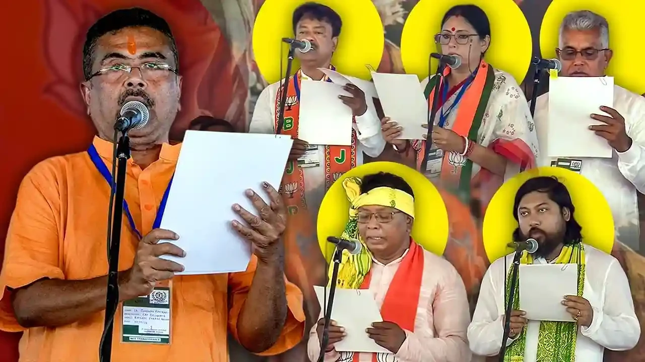 बंगाल में आज से शुभेंदु सरकार, 5 मंत्रियों ने भी ली शपथ; देखें पूरी लिस्ट