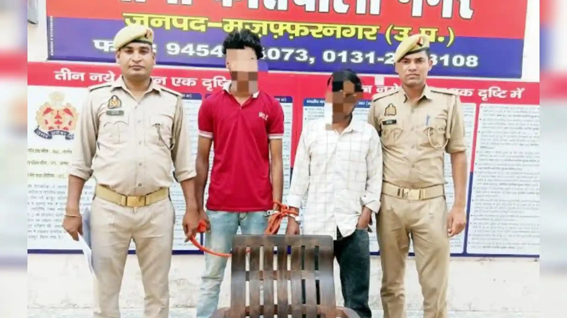 मुजफ्फरनगर में चोरी की बाइक के साथ दो युवक गिरफ्तार, तमंचा भी बरामद