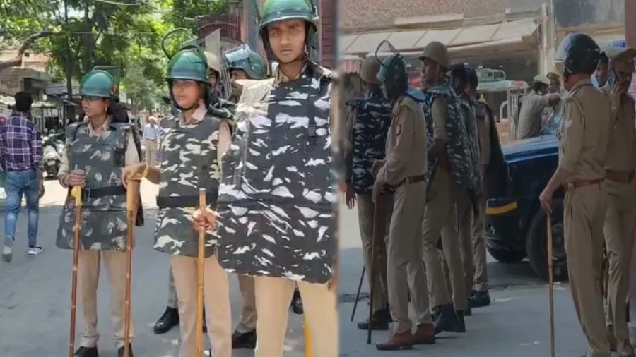 देवबंद में भीम आर्मी के आंदोलन से पहले पुलिस अलर्ट, शहर में कड़ी सुरक्षा