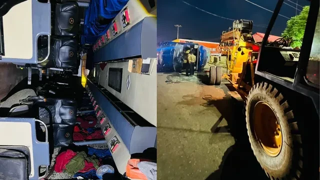 जीरकपुर में भीषण सड़क हादसा: बस पलटने से 20 से अधिक यात्री घायल