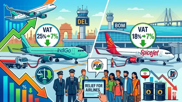 दिल्ली-मुंबई में जेट फ्यूल पर VAT में कटौती, एयरलाइंस को बड़ी राहत