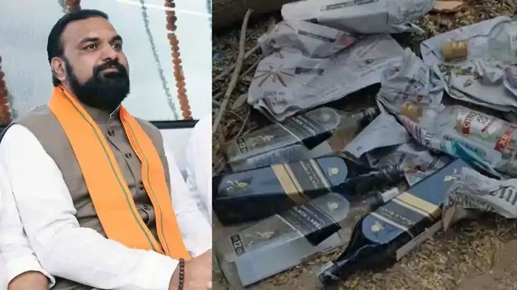 बिहार में शराबबंदी पर फिर उठे सवाल, सीएम आवास के पास बोतलें बरामद