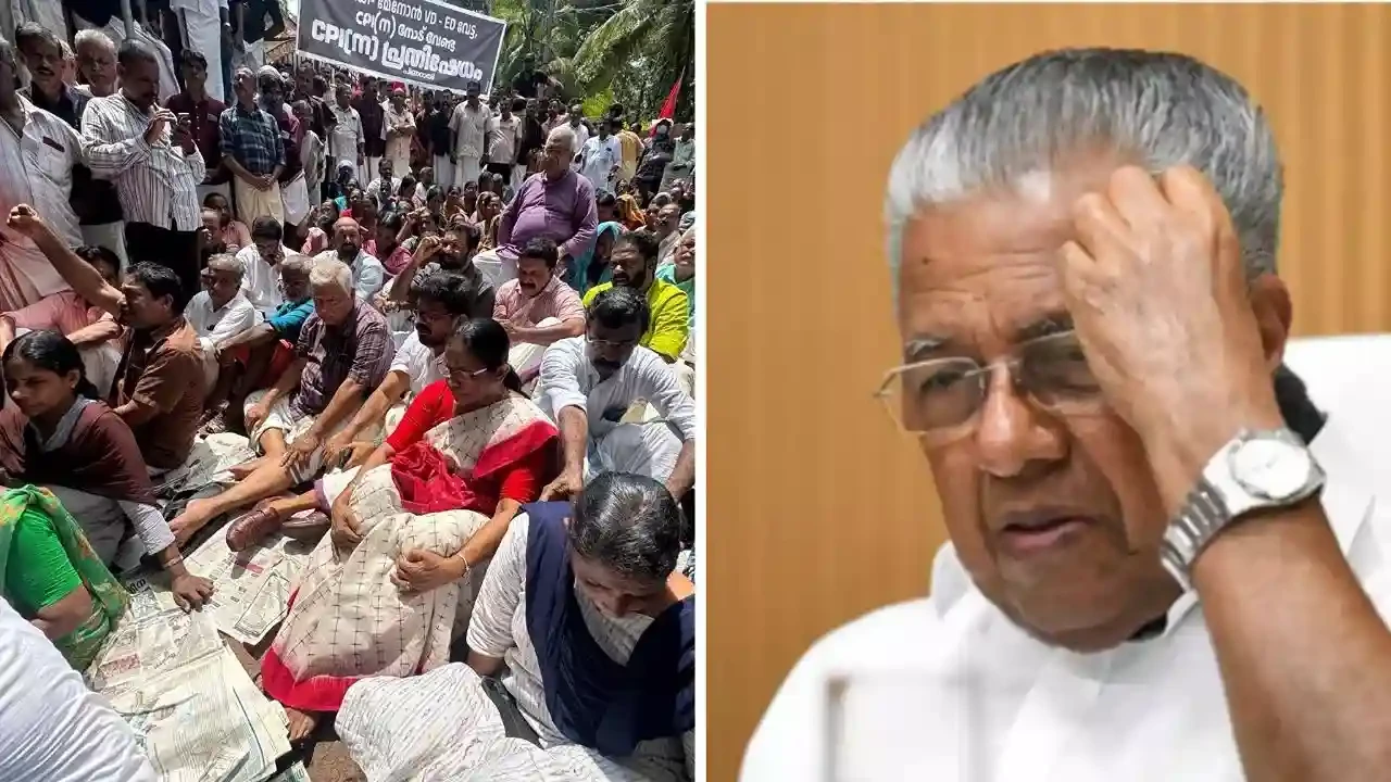 केरल में ईडी की कार्रवाई के बाद बवाल, विजयन के समर्थकों का प्रदर्शन, तोड़फोड़