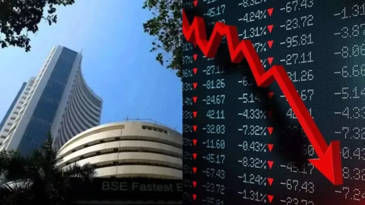 शेयर बाजार में बड़ी गिरावट; सेंसेक्स 800 अंक टूटा, निफ्टी 23250 से नीचे