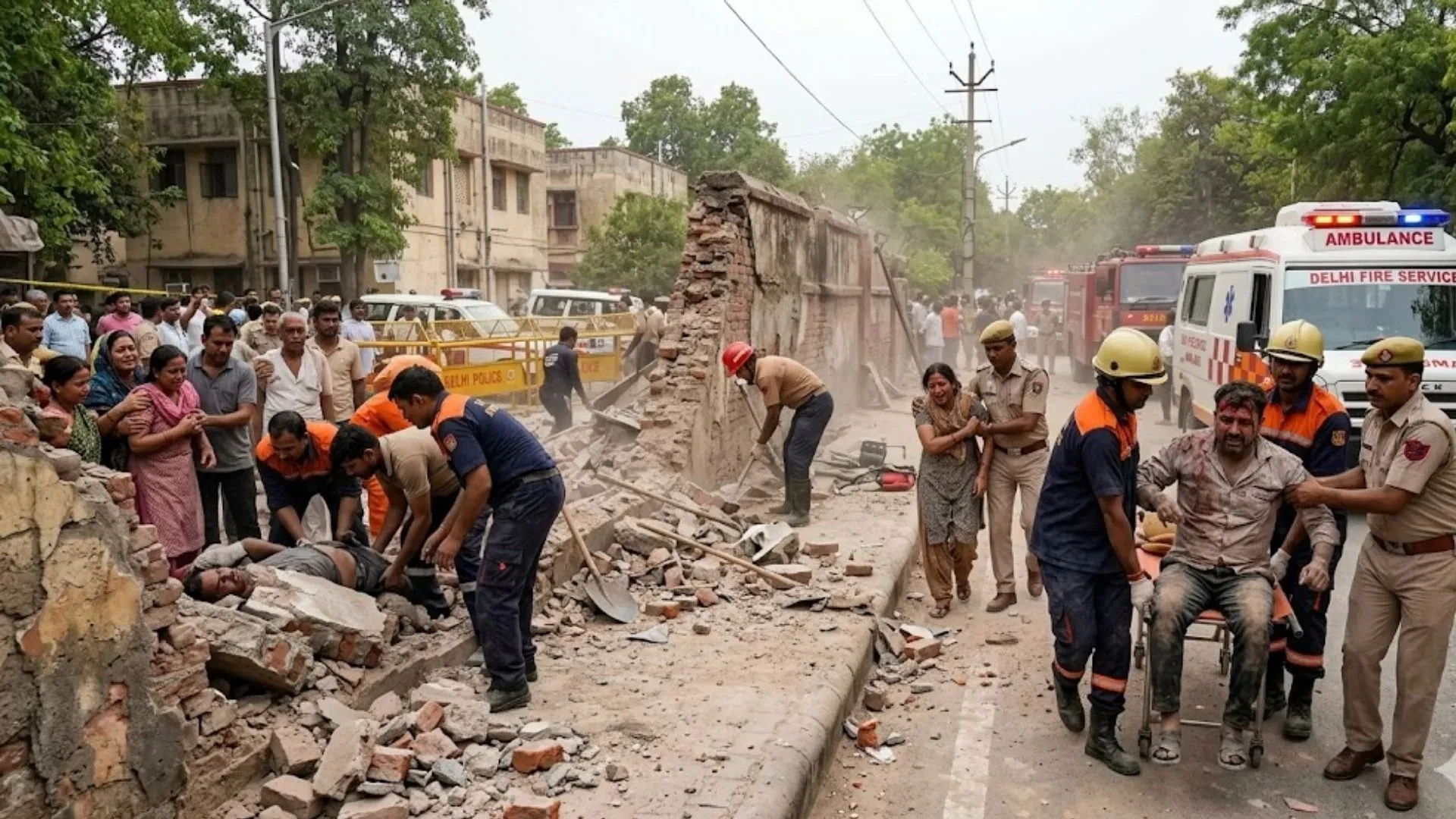 दिल्ली: लोधी कॉलोनी में सीवेज काम के दौरान दीवार गिरी, 1 मजदूर की मौत
