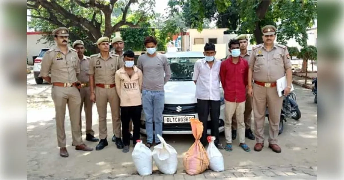 मुजफ्फरनगर: पुलिस ने 25 किलो डोडा पाउडर के साथ चार तस्करों को दबोचा