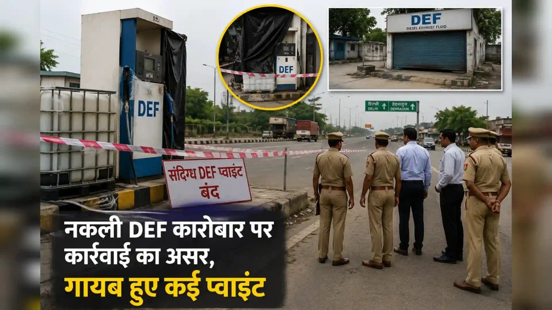 मुजफ्फरनगर में नकली DEF कारोबार पर शिकंजा, रातों-रात गायब हुए कई प्वाइंट