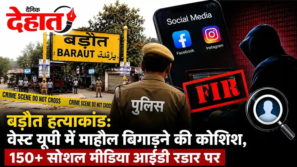 बड़ौत हत्याकांड: सोशल मीडिया पर जातीय टिप्पणियां, 150 से अधिक आईडी पुलिस रडार पर