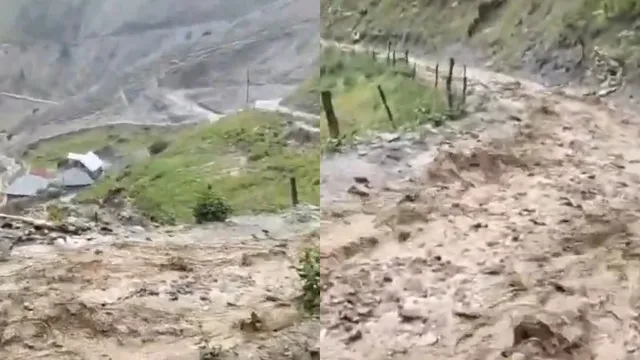 जम्मू-कश्मीर के बांदीपोरा में फटा बादल, अचानक गांव में घुसा पानी और मलबा